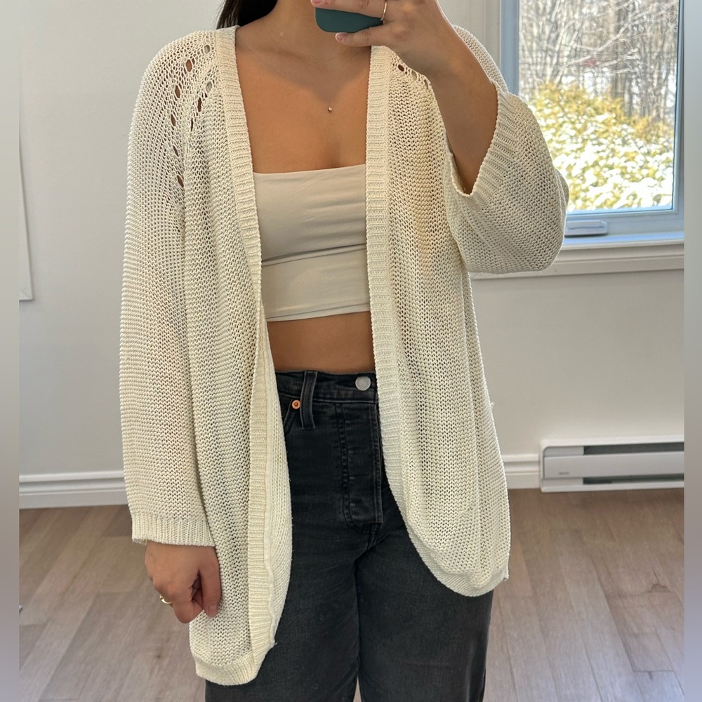 Women's White Knit Sweater